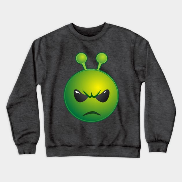 Funny Alien Monster ET Extraterrestrial Martian Green Man Emoji for Women, Men and Kids 17 Crewneck Sweatshirt by PatrioTEEism